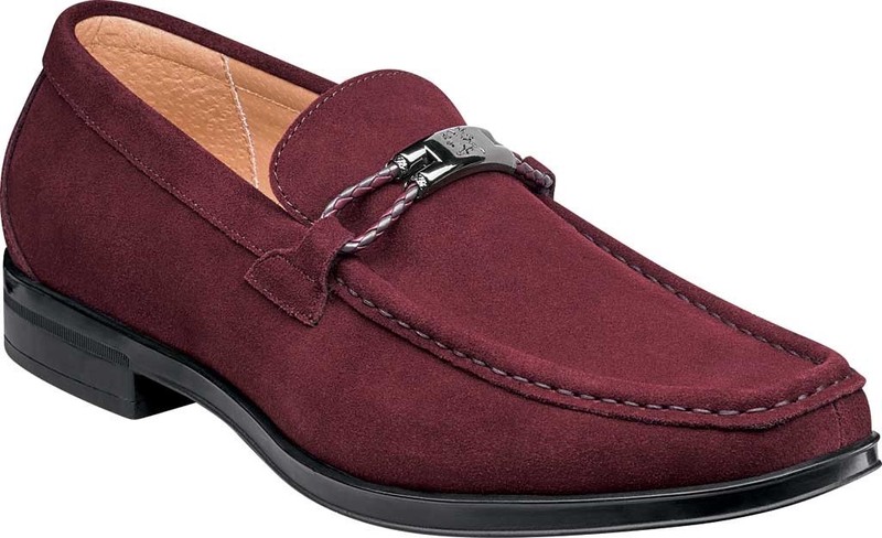 stacy adams red loafers